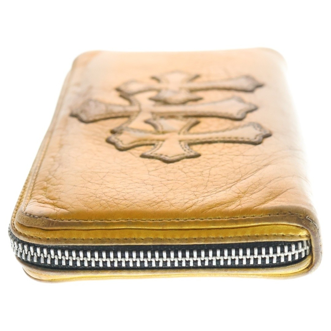 Chrome Hearts Rec F Zip Gold Semi-Cross Patch Leather Dagger Round Zipper Used 4 thumbnail 3