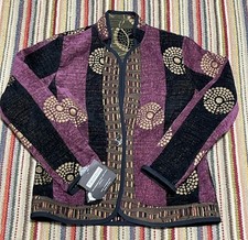 NWT Trimdin Brocade Jacket Blazer Wearable Art Floral Reversible Tapestry Boho