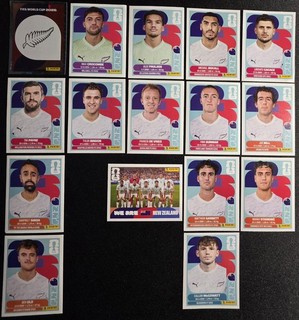 2026 World Cup Panini Stickers New Zealand Team Set Of 16/20 Stickers