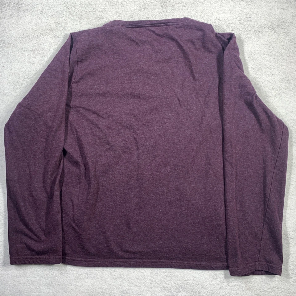 Camisa Saks Fifth Avenue Henley Para Hombres XL Roja Manga Larga Algodón Informal Hecha en Italia Foto 2 de 4