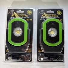 Maxxeon WorkStar Cyclops Hi Viz Green USB-C Rechargeable LED Work Light 2 Pack