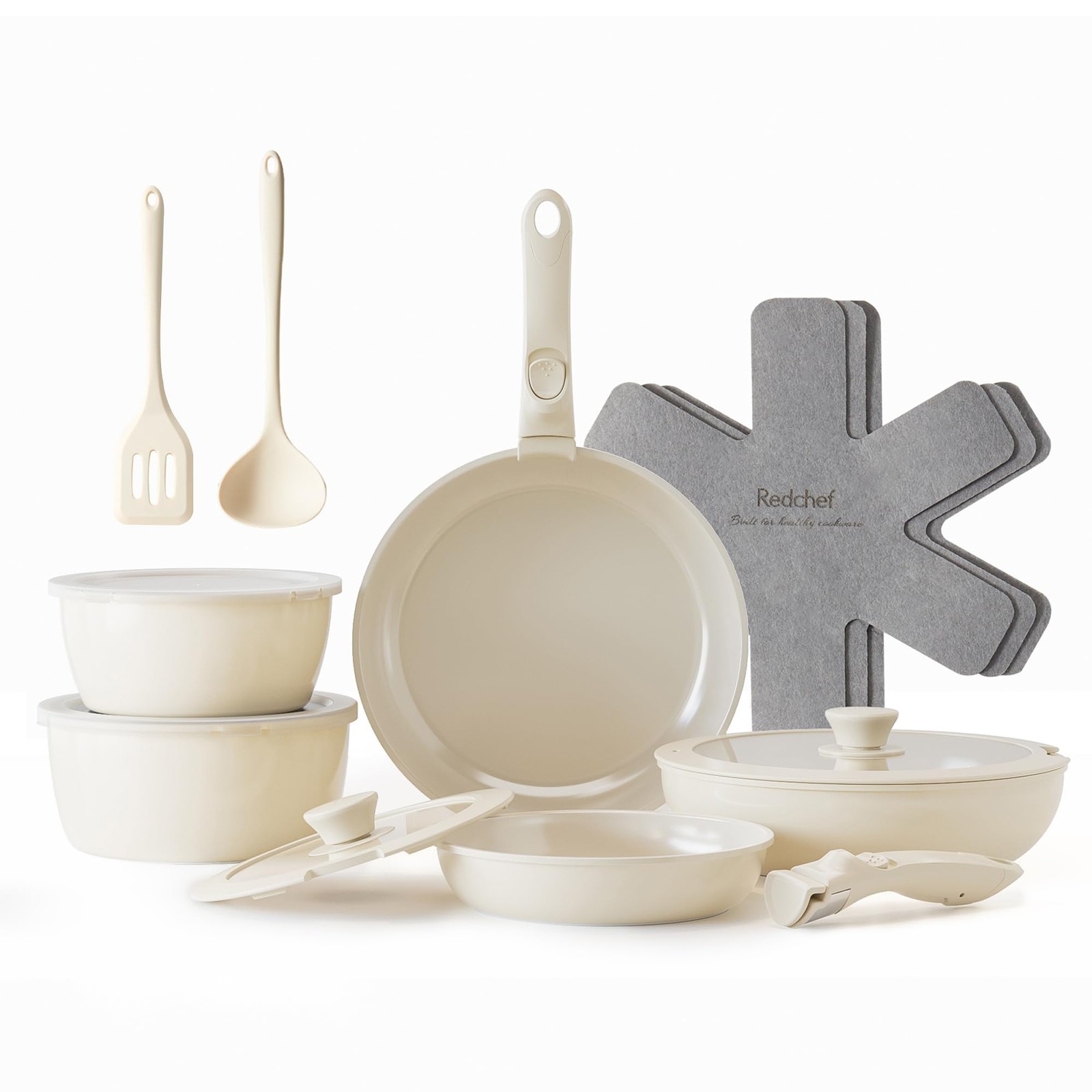 Set di Pentole Redchef 16 Pezzi Antiaderente Ceramica per Induzione