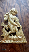 Ancienne applique de meuble français Ormolu Putti signée H V 27 ?? Last 2 #'s