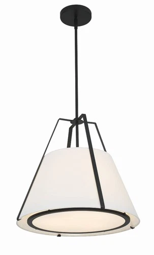Crystorama Fulton 20" Wide Black Metal Pendant Light - Picture 4 of 10