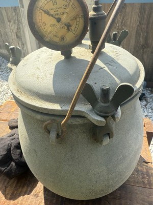 #ad Antique National Pressure Canner Retort Eau Claire Wis. Pressure Cooker Canner $58.00