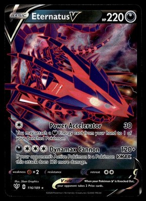 Eternatus V 116/189 Holo V Rare Darkness Ablaze Pokemon Near Mint