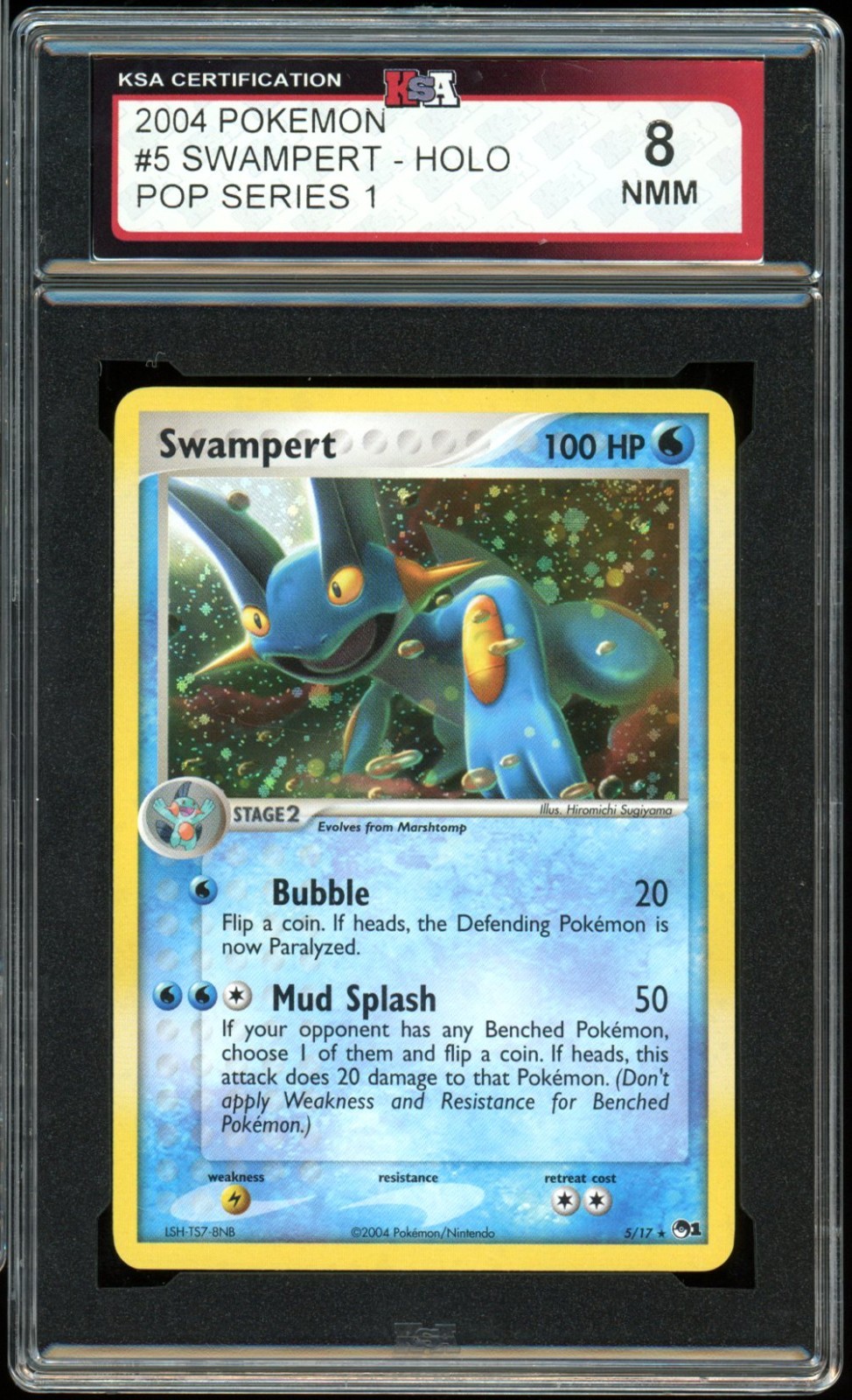 2004 Pokemon Pop series 1 #5 Swampert Holo KSA 8 NMM