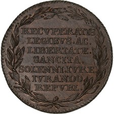 [#1281205] United Belgian State, Token, Retour de la liberté, 1790, Bronze, MS, 
