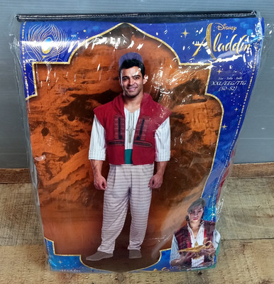 Disguise Men's Aladdin Deluxe Costume - Jumpsuit & Headpiece - Size XXL (50-52)
