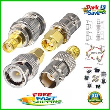 SMA to BNC Coaxial Adapter Kit - 4 Gold Finish Connectors for Secure Connections