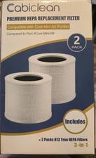 CabiClean 2 Pack Core Mini-RF Premium High Efficiency Hepa Replacement Filters