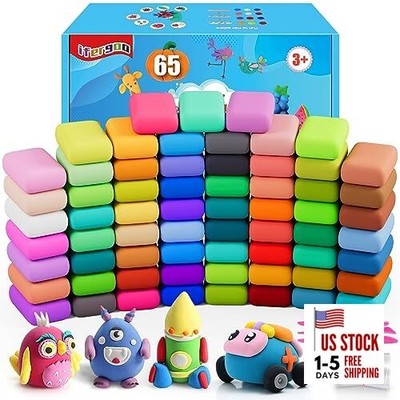  Modeling Clay Kits - Air Dry Clay for Kids, DIY Molding Toys with 65 Colors