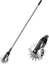 Adjustable Rotary Lawn Edger with Stainless Steel Handle 58.3", Black
