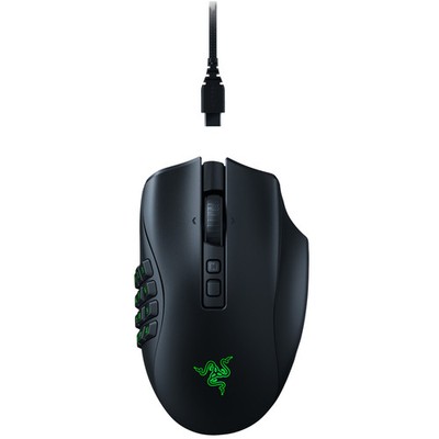 Razer Naga V2 Pro - Kabellose MMO-Gaming-Maus mit neigbarem HyperScroll Pro-M...