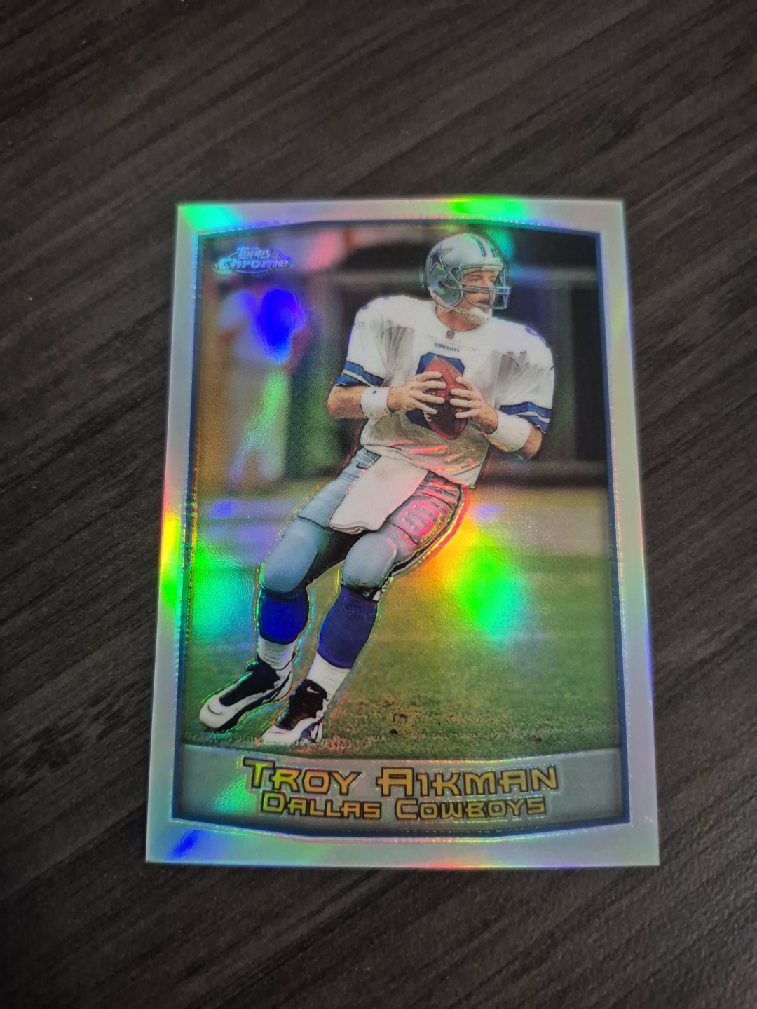 1999 Topps Chrome Troy Aikman Refractor #90