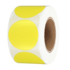 1.5 Inch Round Thermal Label Stickers for Business, Yellow 500Pcs 