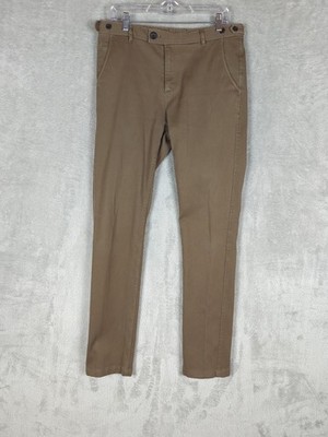 Corridor NYC  SZ 34 X 33 Sturdy Corded Cotton Twill Trousers Milk Chocolate