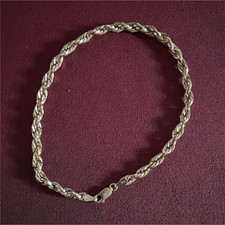 14K Yellow Gold Rope Chain Bracelet, Lobster ...
