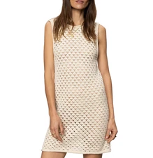 Sanctuary Women's Cotton Summer Shell Open-Stitch Dress MSRP $99