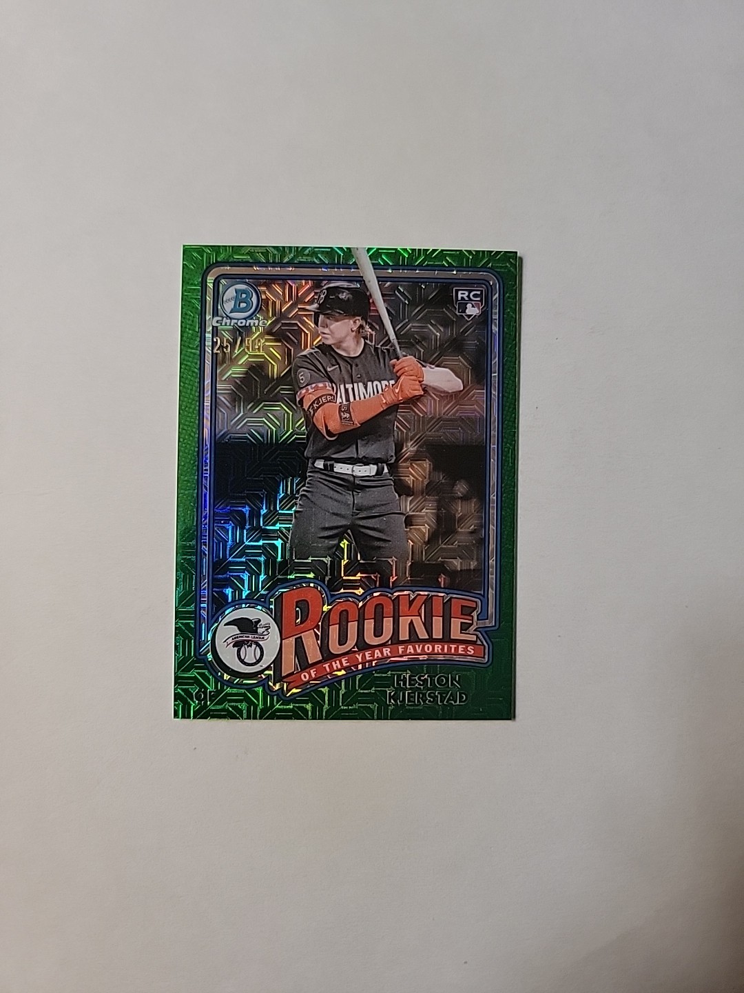 2024 Bowman Chrome Baseball Heston Kjerstad RC Green 25/99 - SD6562