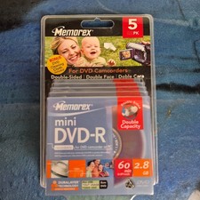 Memorex Mini DVD-R 4 Pack 2.8GB 60 Min SP Mode Double Sided for DVD Camcorder