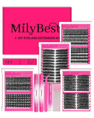 4 Styles Lash Clusters Kit, 864 Pcs D Curl Volume Lashes | Wispy Bulk Individual