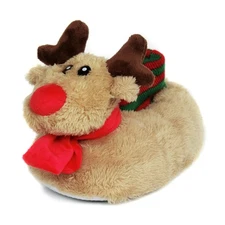 Christmas Moose Slippers for Children, Novelty Indoor Animal Slippers for Kids
