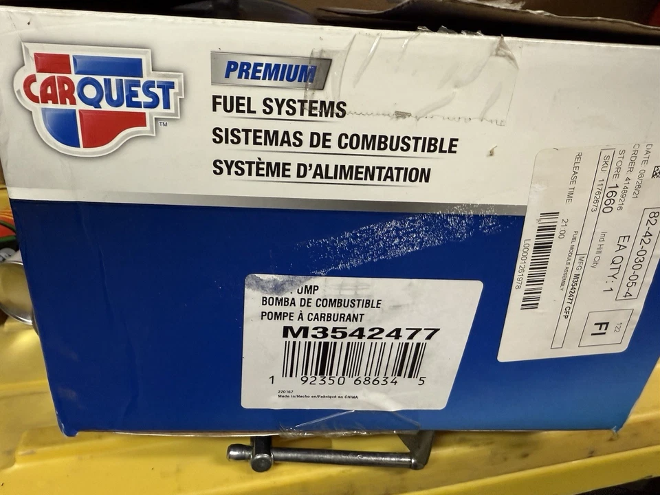 Conjunto de módulo de bomba de combustível Ford F150 CarQuest M3542477   - Imagem 2 de 3