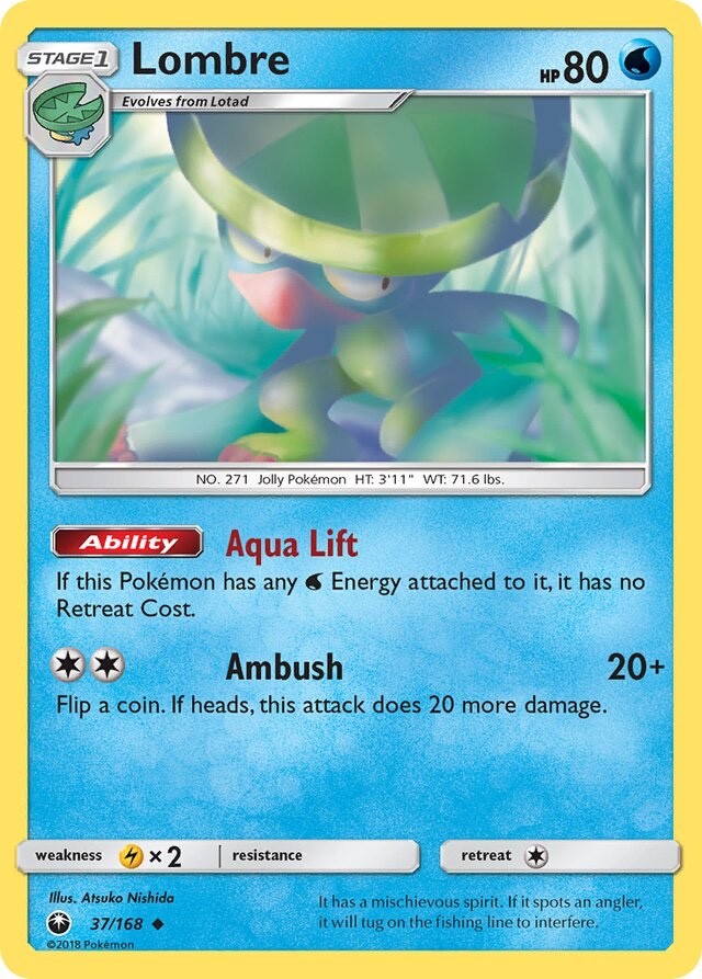 Lombre 37/168 Celestial Storm Pokemon Card - LP