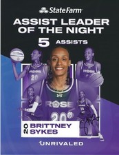 BRITTNEY SYKES Signed 8.5 x 11 Photo WNBA Basketball SEATTLE STORM Unrivaled