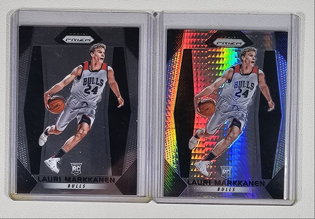 [2] LAURI MARKKANEN 2017-18 PANINI PRIZM ROOKIE HYPER BULLS #247 RC Q3933