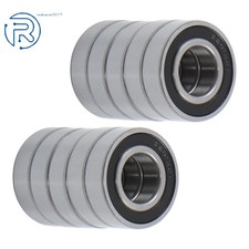 10Pcs 6205-2RS Ball Bearing 25×52×15mm Double Rubber Seals and Pre-Lubricated