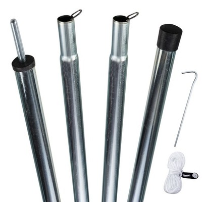 2x Zeltstange Dachstange mit Spitze 2m Aufstellstange Tarpstange Vorzelt Camping