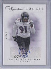 2012 Prime Signatures Rookie Signature Silver 40/49 Courtney Upshaw Auto 2v6