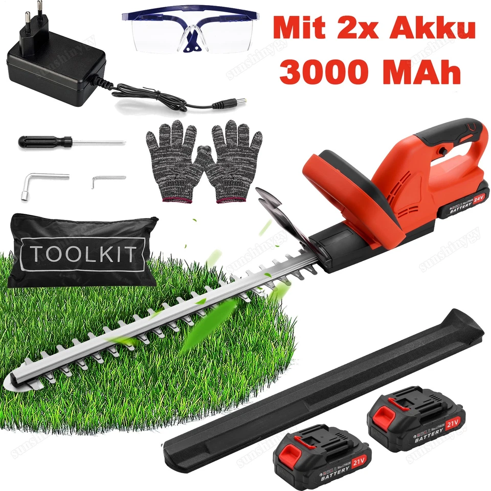 CERBIUT Für Makita 21V Akku-Heckenschere Heckenschneider 50 cm Mit 2 Akkus & Ladegerät