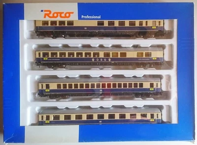 Roco 45904: 4-tlg. Wagen-Set "Rheingold"-blau/beige der DB - Bild 1 von 3