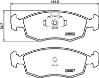 Bremsbelagsatz Scheibenbremse Hella Pagid 8DB 355 009-131 FüR Palio Fiat Strada