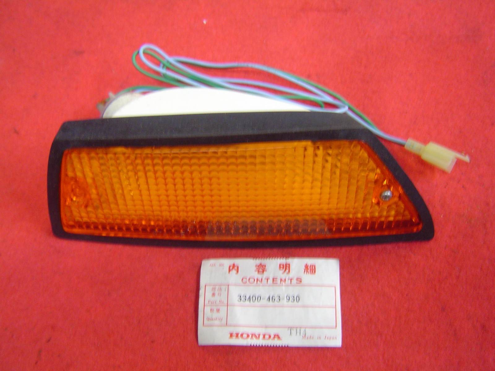 Clignotant avant droit pour Honda GL1100D Goldwing 1982 orange