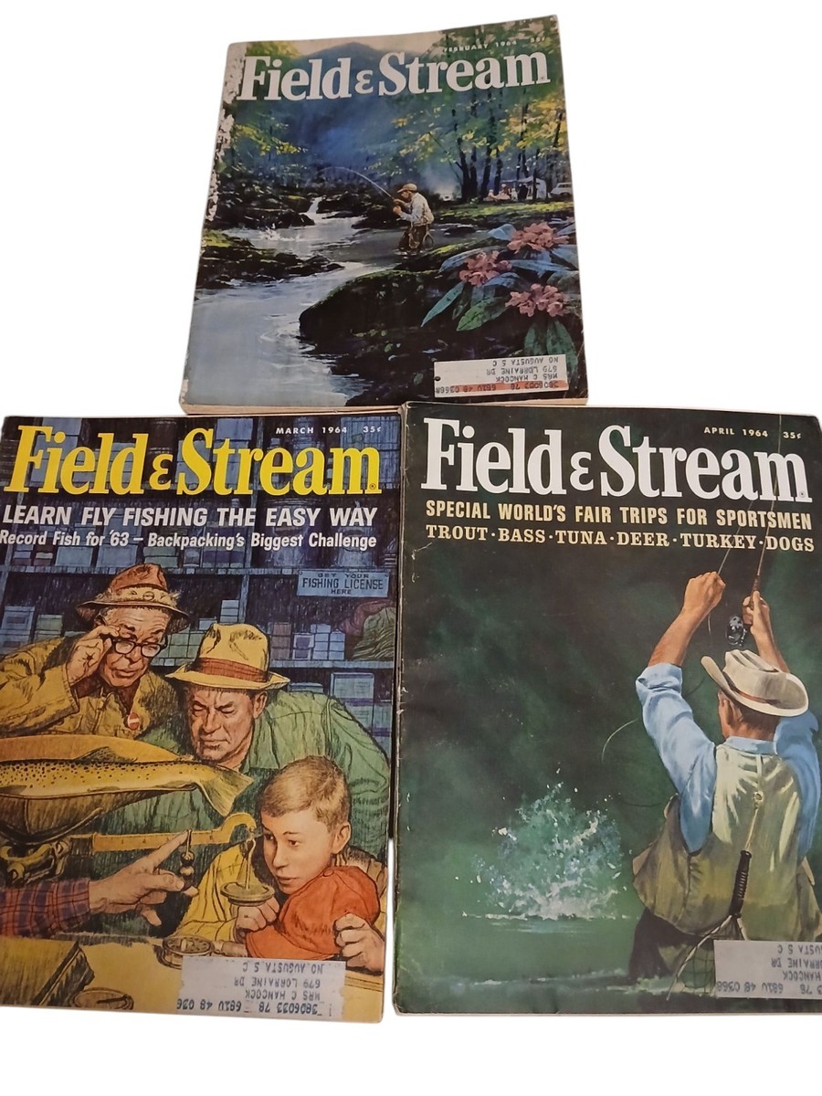 Field & Stream Magazines February, March, & April 1964 | eBay