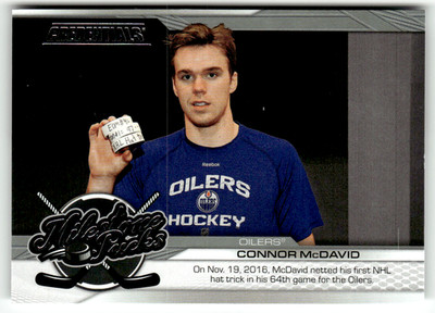 Upper Deck 2024-25 Credentials NHL MP-CM Connor McDavid Milestone Pucks