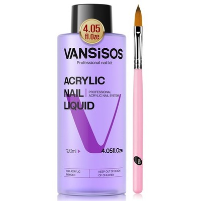 VANSISOS Monomer Acrylic Nail 4 Ounce monomer acrylic liquid with brush
