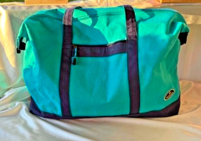 Samsonite Large Zip Tote Weekender Duffel Bag Teal Navy Travel Carry On Excellen