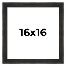 16x16 Frame Black Barnwood Picture Frame Photo Frame UV Acrylic, Acid Free