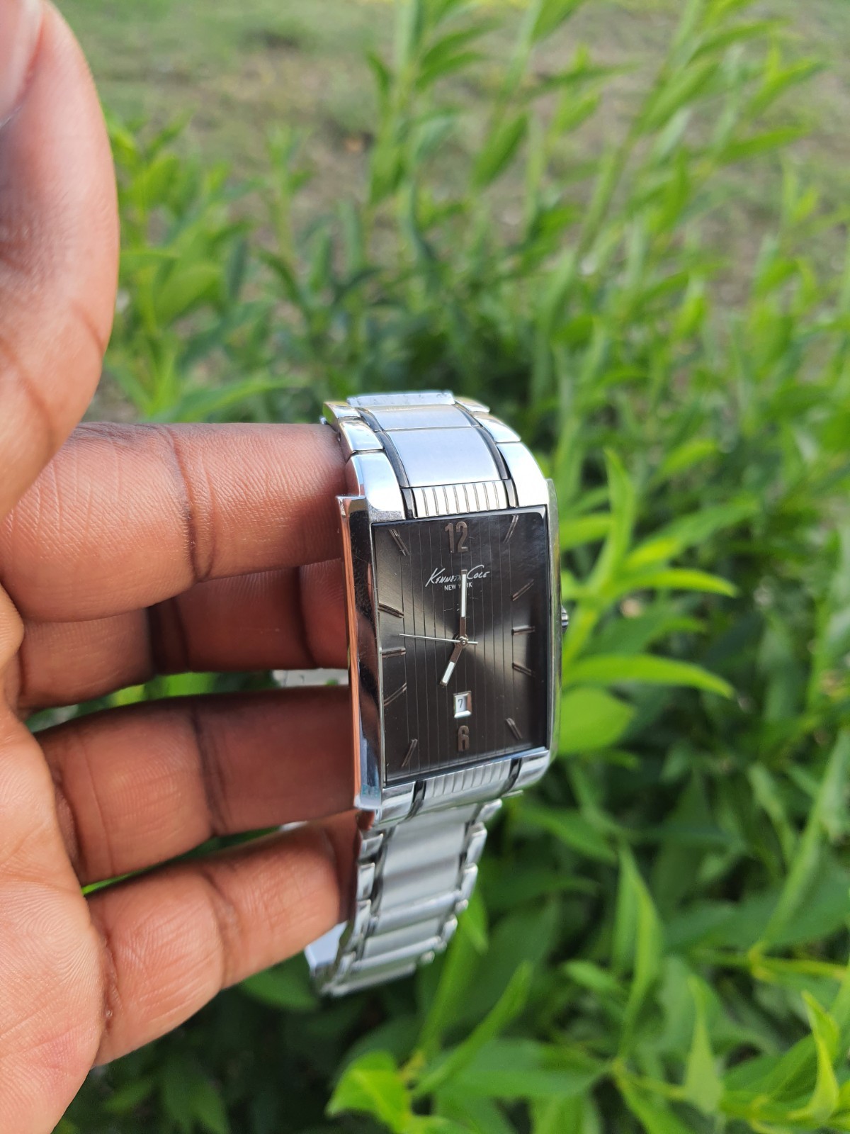 Kenneth Cole Rectangular Grey Dial Stainless Stee… - image 9