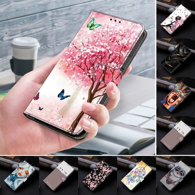 Paint Girl Bird Flower Wallet Phone Case For Samsung Note 20 10 9 8 A16 A15 A30