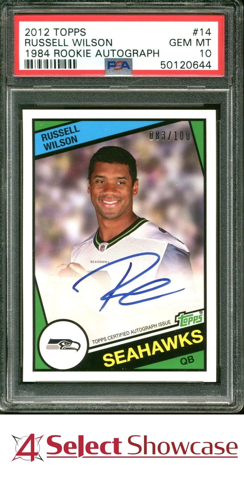 Russell Wilson Topps 1984 Rookie Autograph #14 Base
