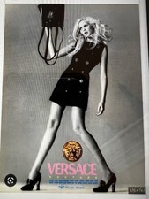 1994 Vintage Gianni Versace Couture Black Wool Dress from the AD Campaign