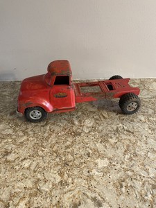 tonka truck on flatbed