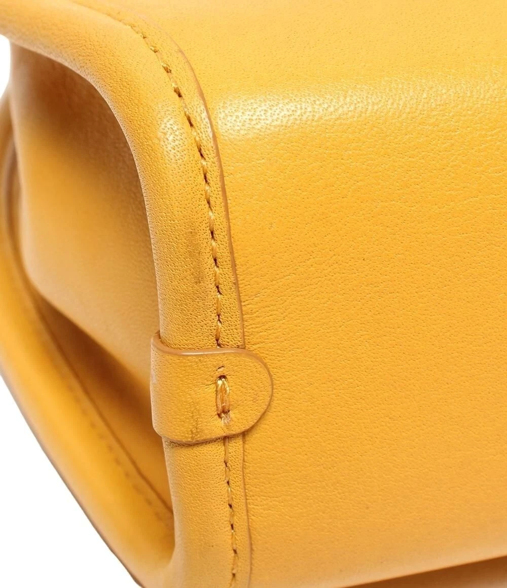 Borsa a tracolla Coach giallo brillante stile 128 Turnlock manico superiore curvo rara!