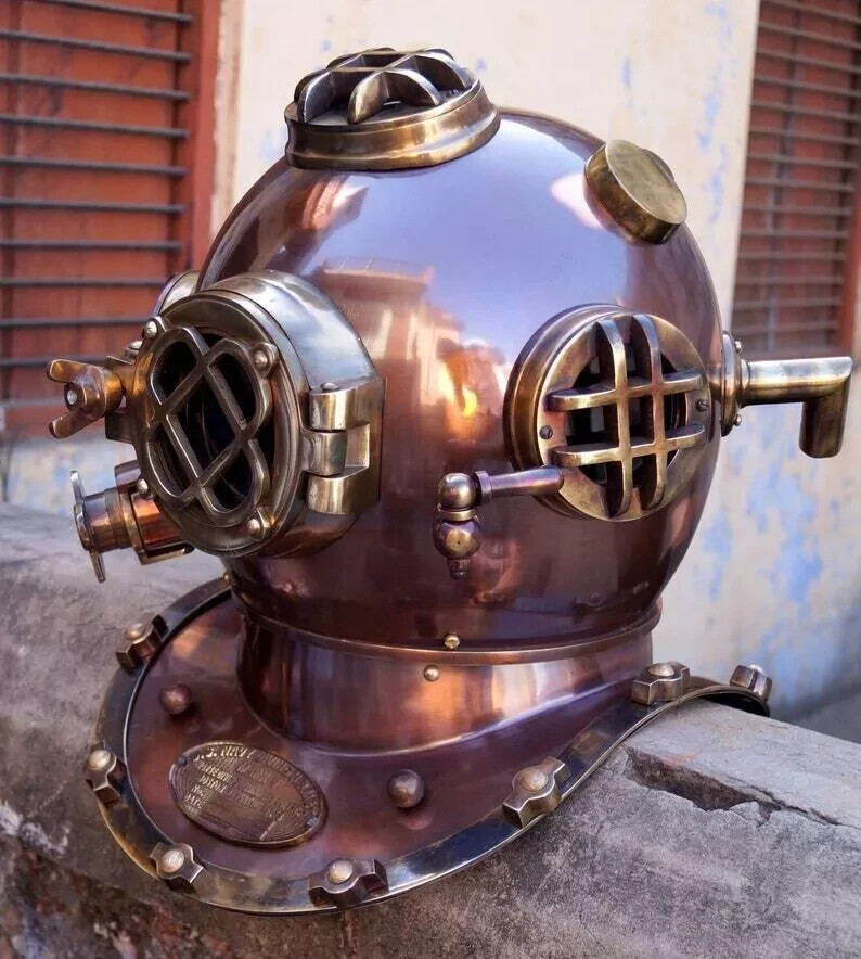Diving Helmet Antique Deep Sea US Navy Mark IV 18 Inch Vintage